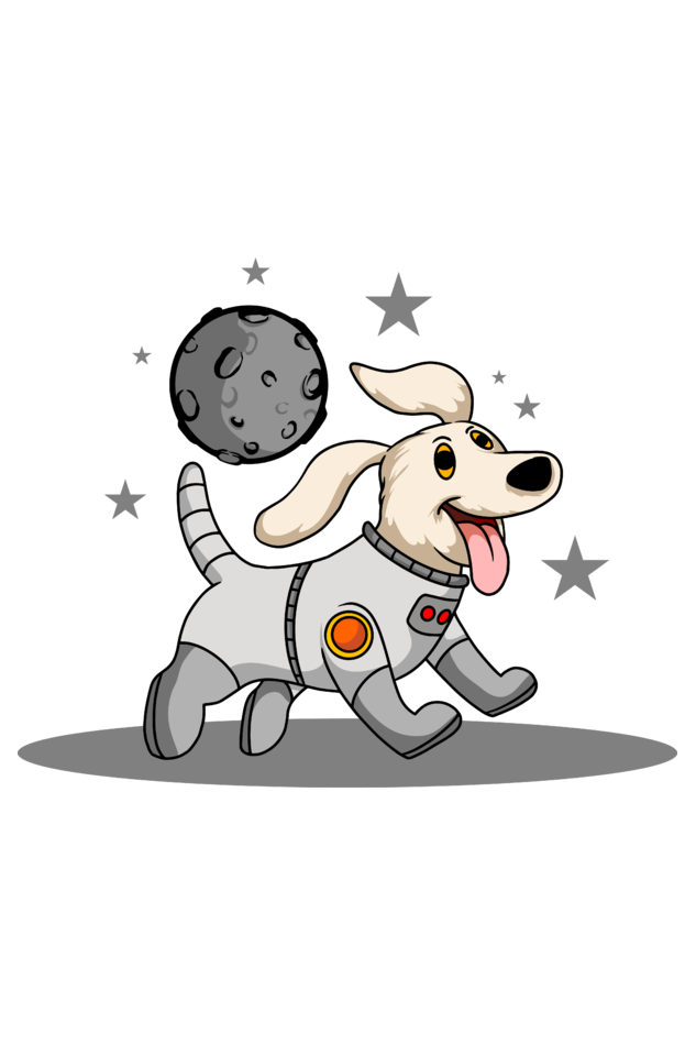 Astronaut Dog 2 Oversized T-Shirt