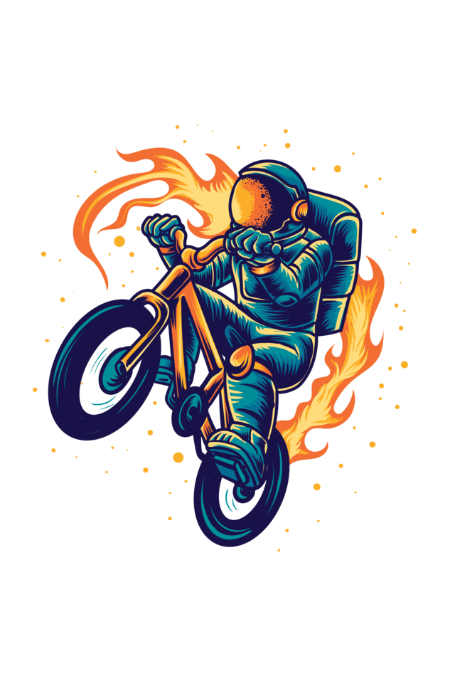 Astronaut Biker Oversized T-Shirt