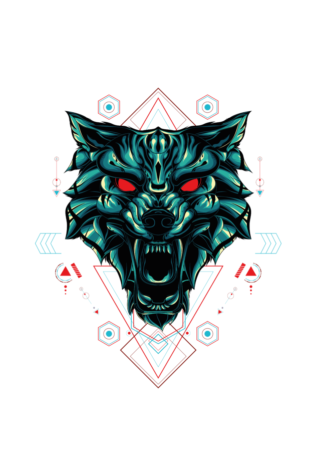 Abstract Wolf T-Shirt