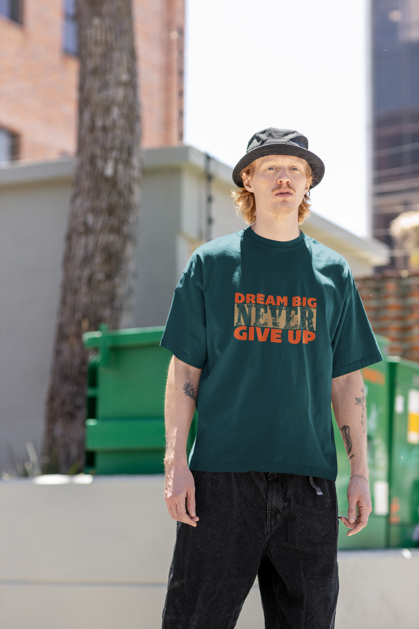 Never Give Up Oversized T-Shirt