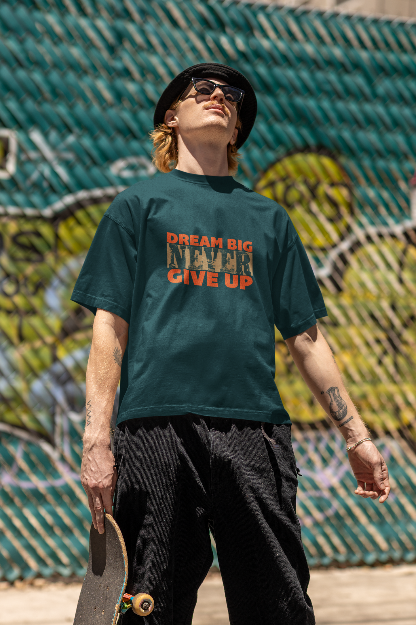 Never Give Up Oversized T-Shirt