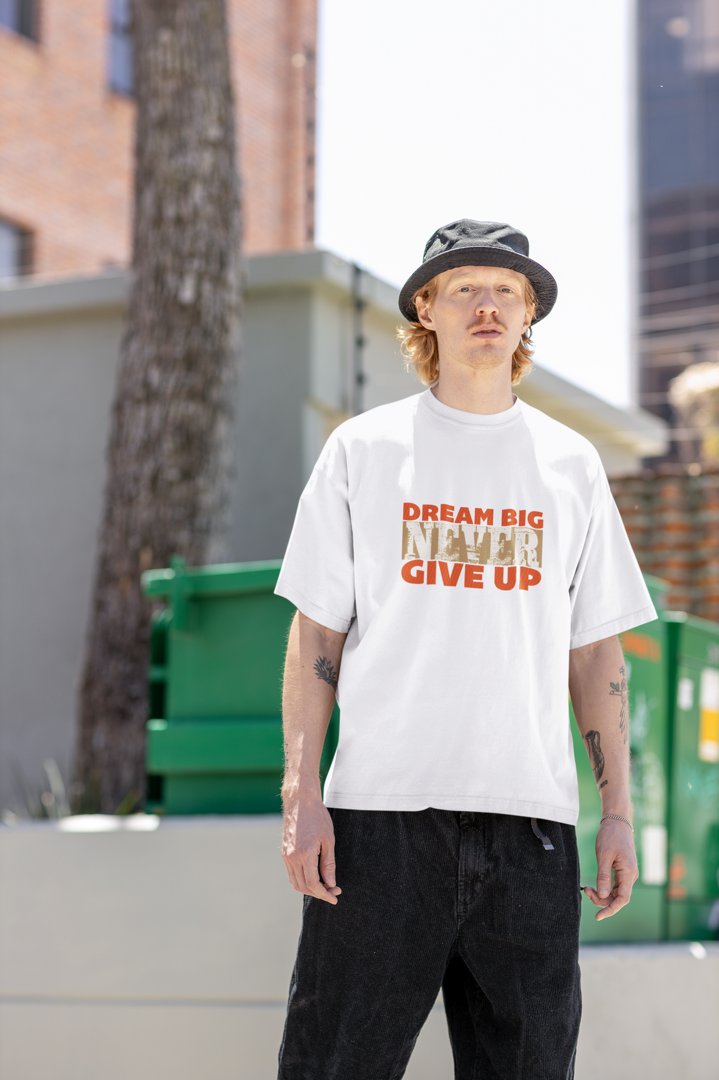 Never Give Up Oversized T-Shirt