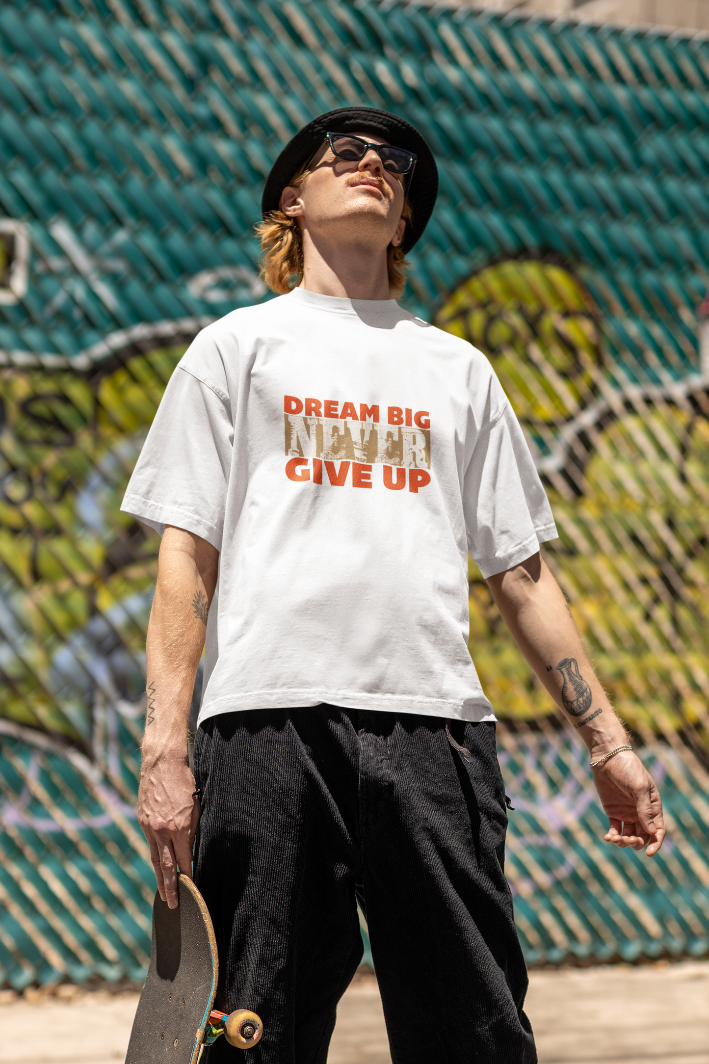 Never Give Up Oversized T-Shirt