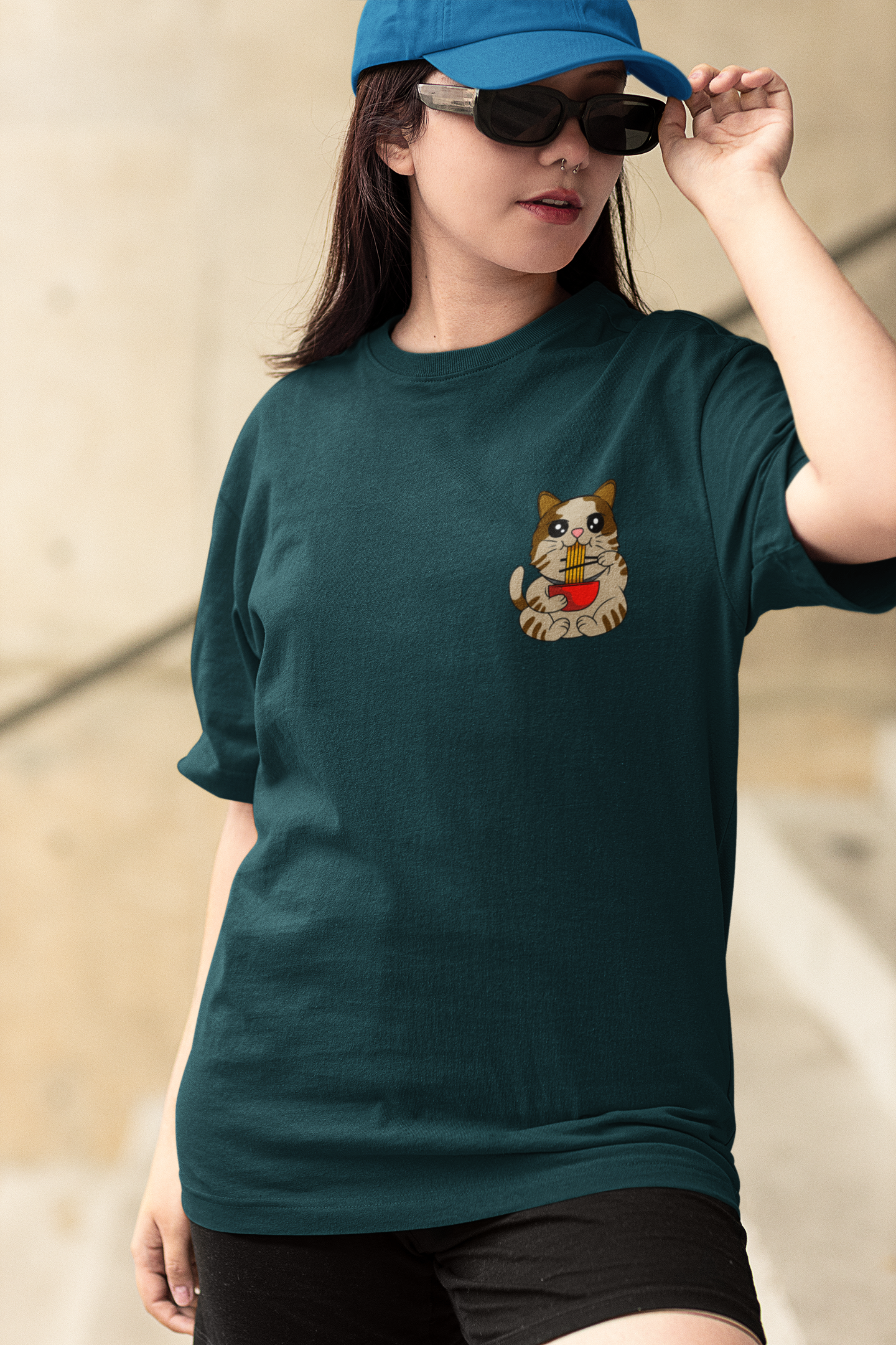 Ramen Cat Oversized T-Shirt