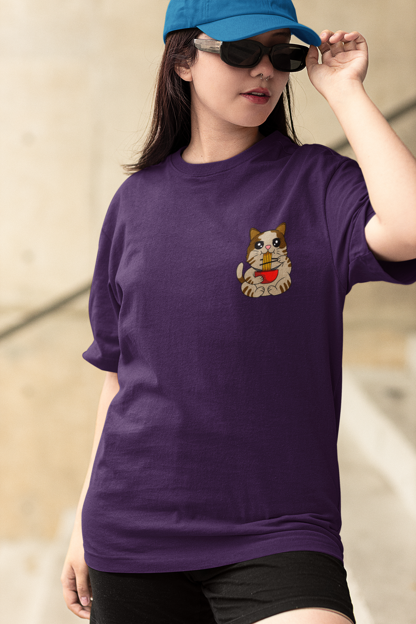 Ramen Cat Oversized T-Shirt