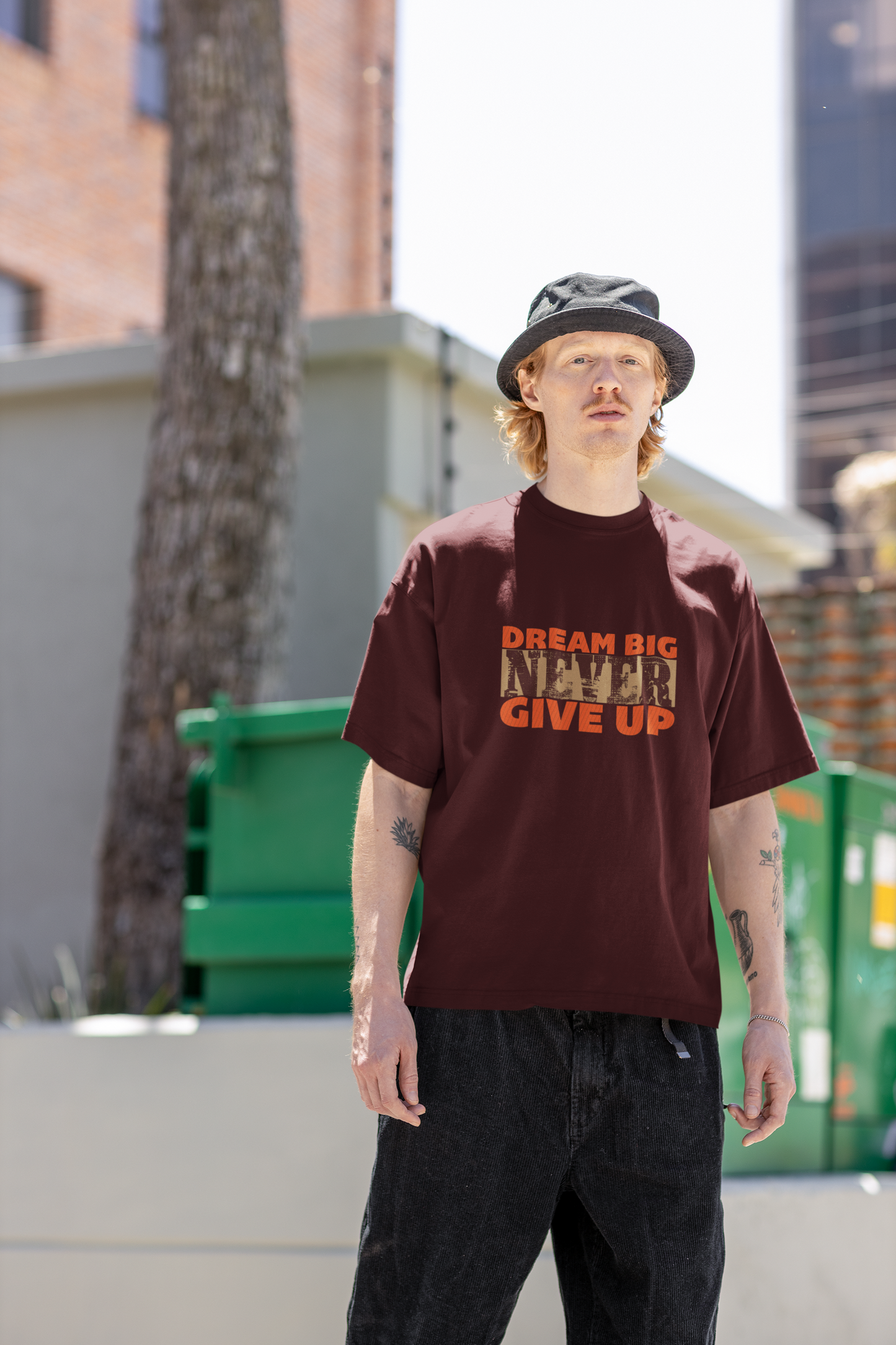 Never Give Up Oversized T-Shirt