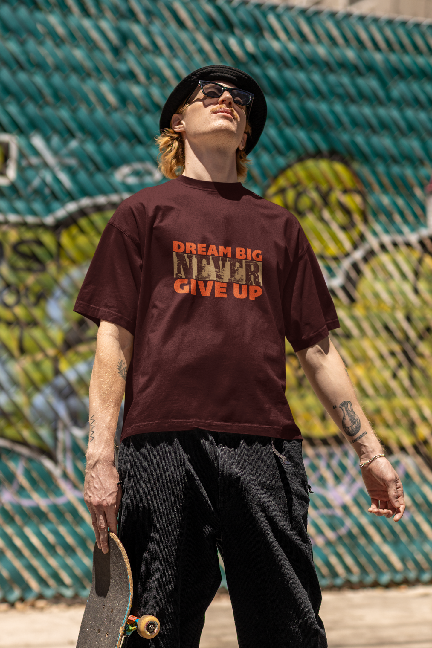 Never Give Up Oversized T-Shirt