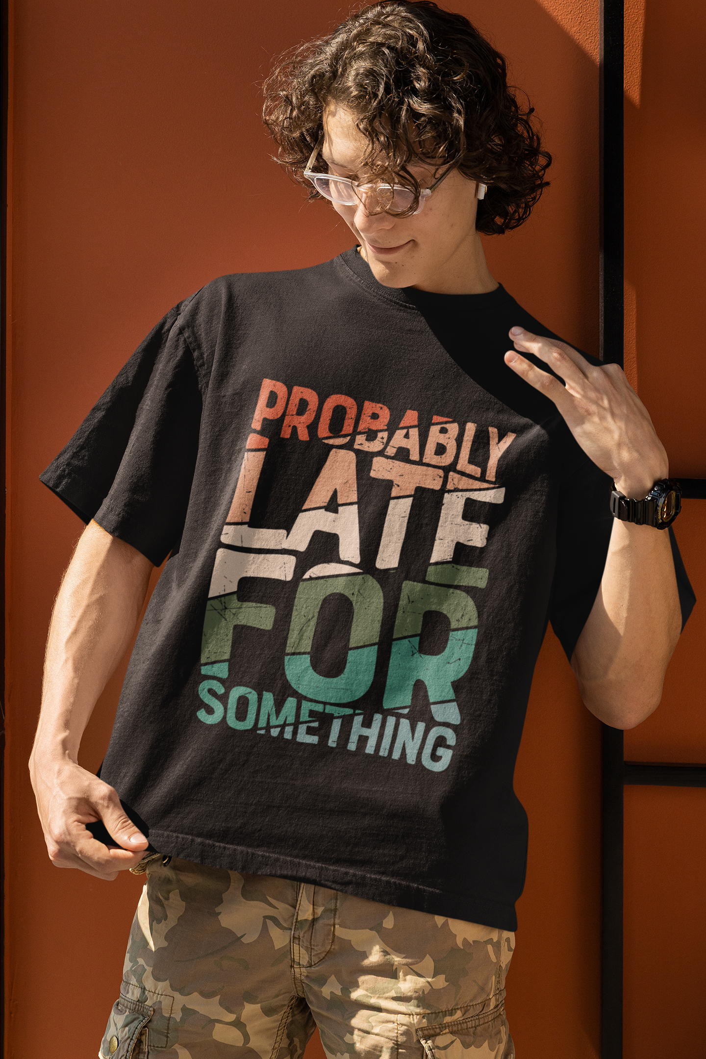 Probably Late For Something Oversized T-Shirt