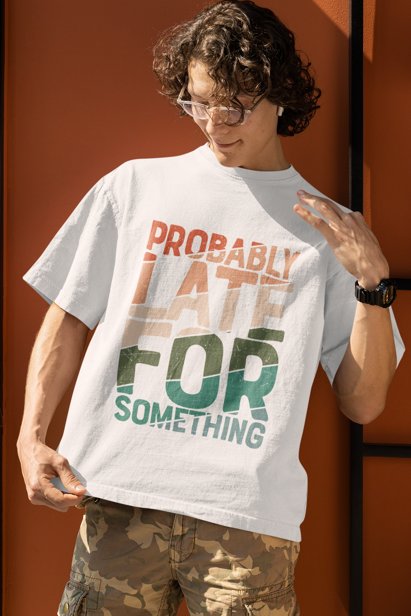 Probably Late For Something Oversized T-Shirt