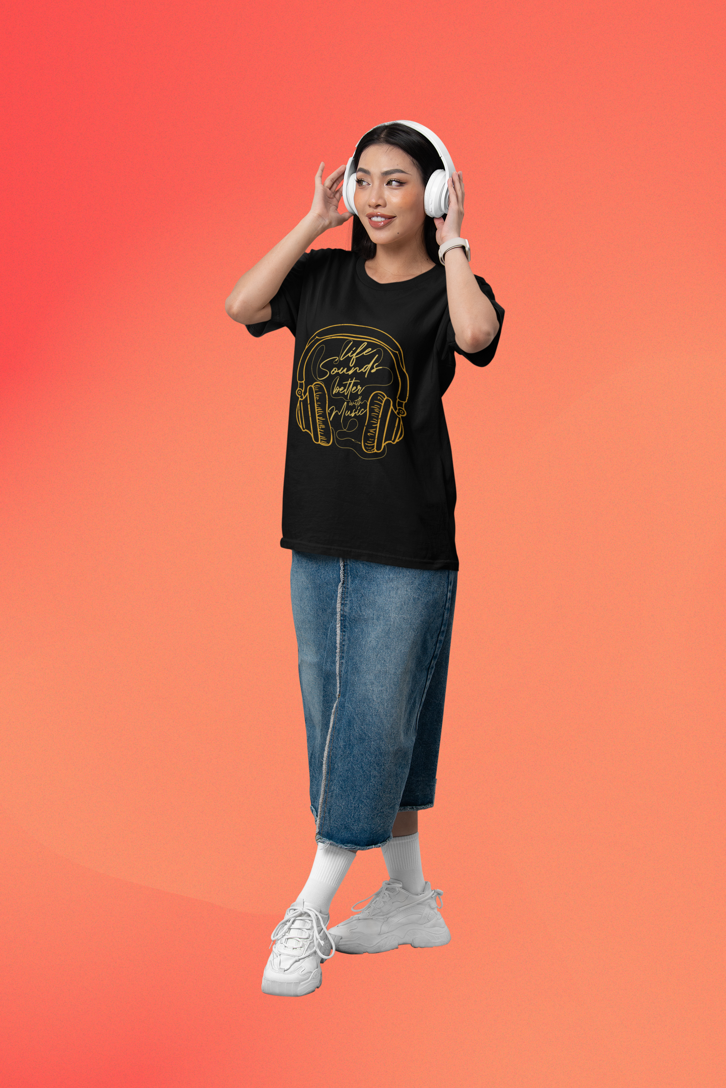 Music Is Life Oversized T-Shirt