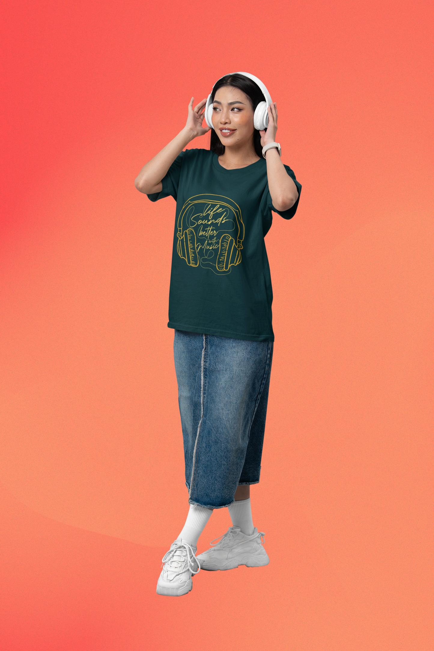 Music Is Life Oversized T-Shirt