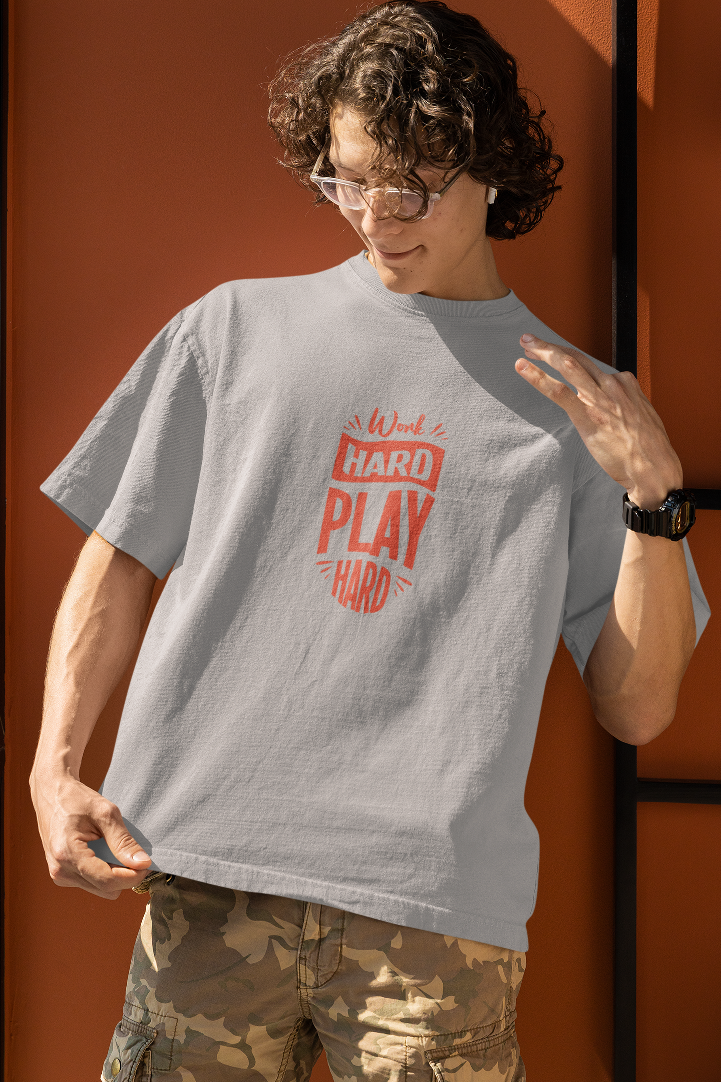 Work Hard Play Hard Oversized T-Shirt