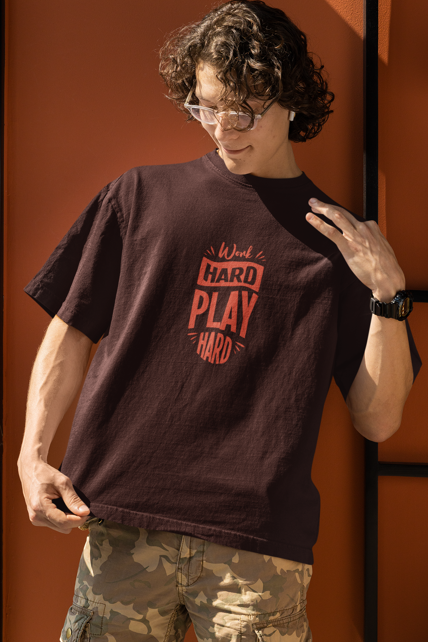 Work Hard Play Hard Oversized T-Shirt
