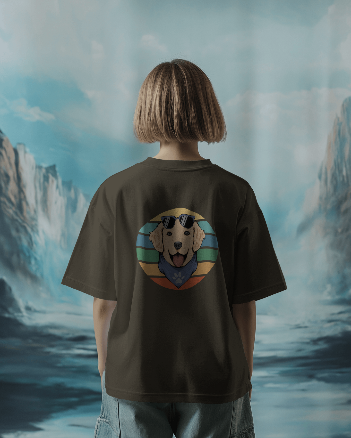 Happy Golden Oversized T-Shirt