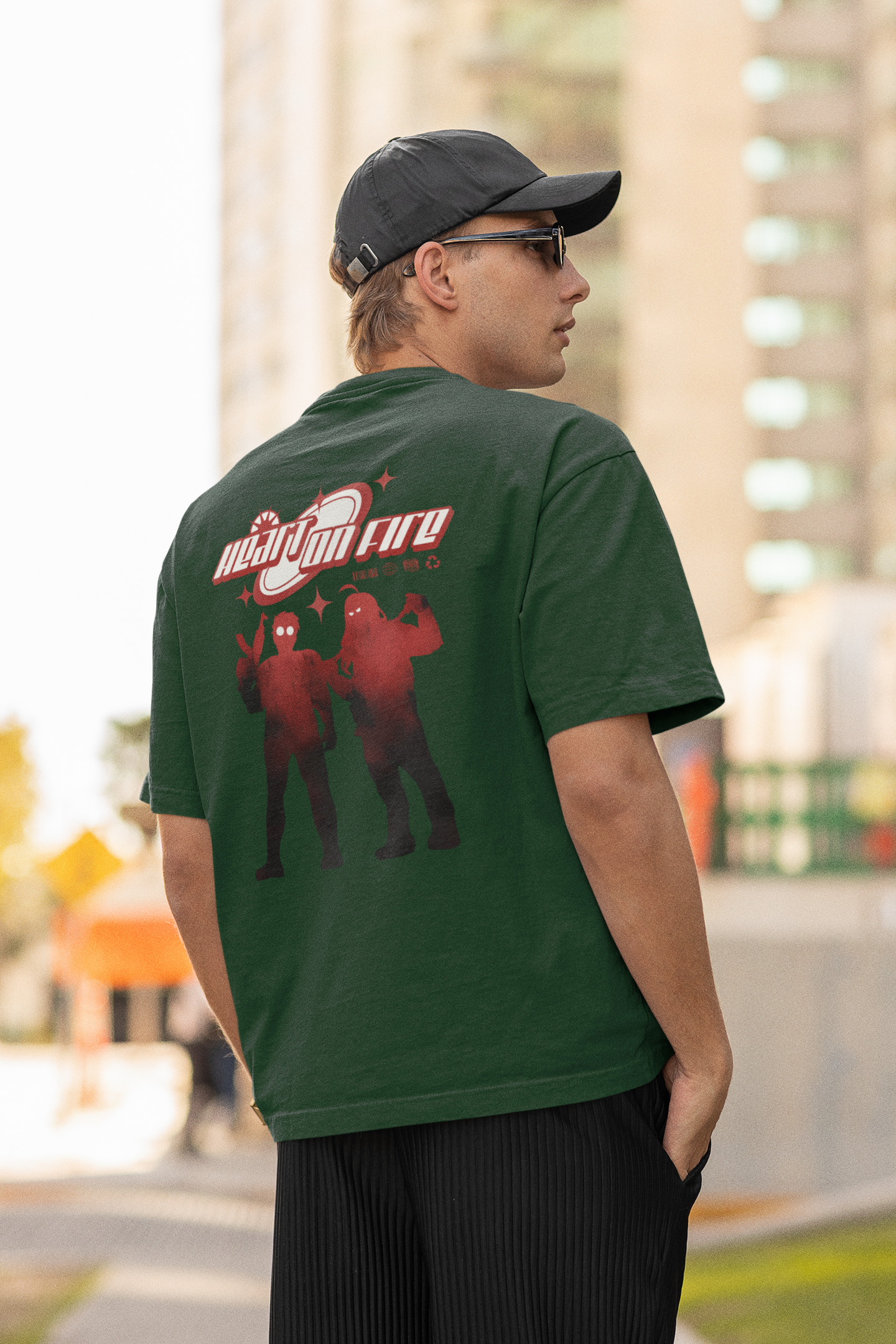 Heart On Fire Oversized T-Shirt