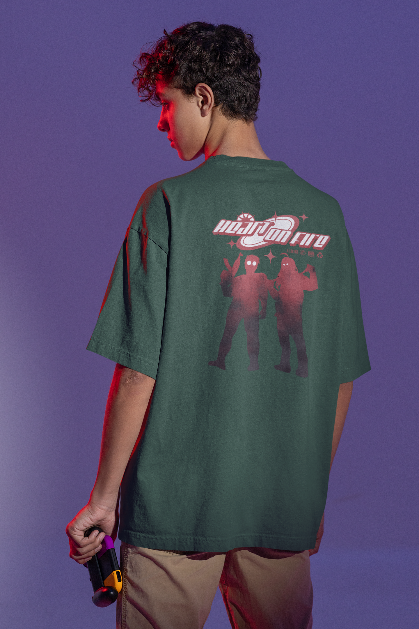 Heart On Fire Oversized T-Shirt