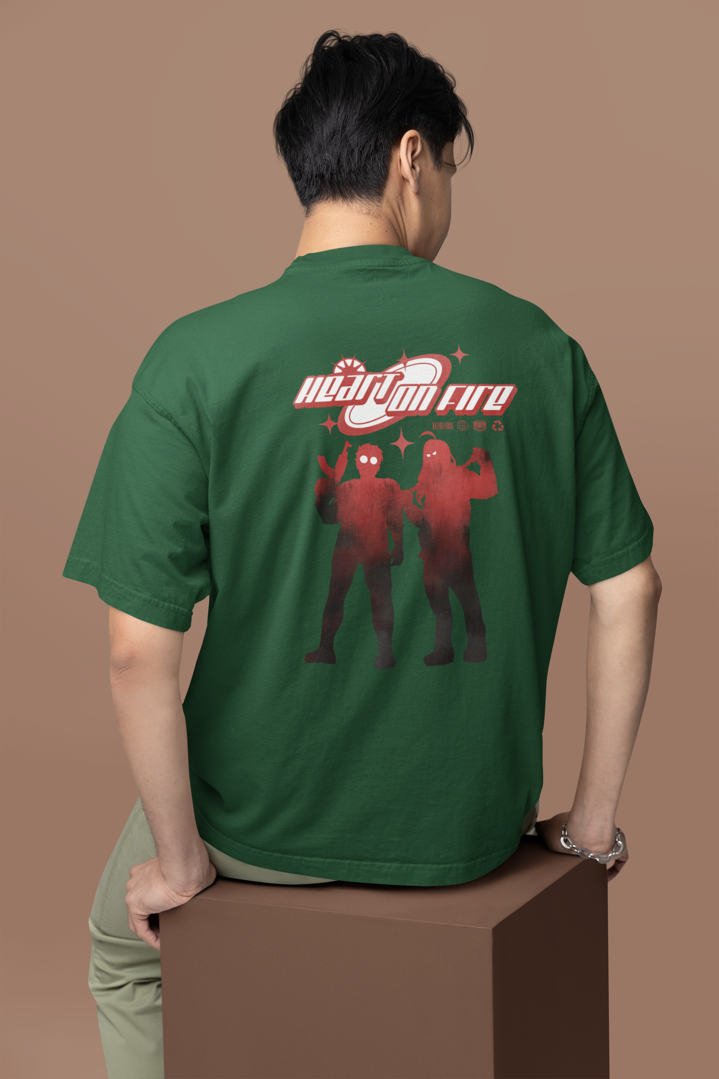 Heart On Fire Oversized T-Shirt