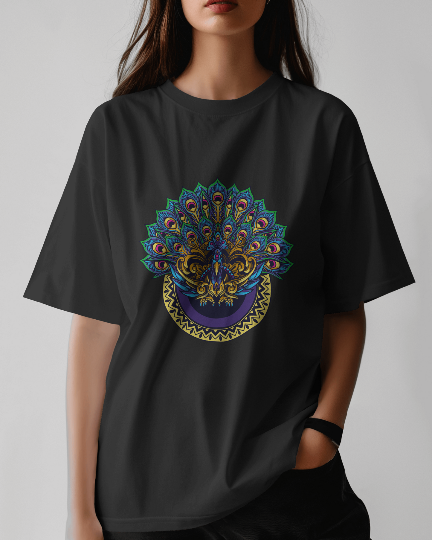 Peacock Oversized T-Shirt - Made Of Style