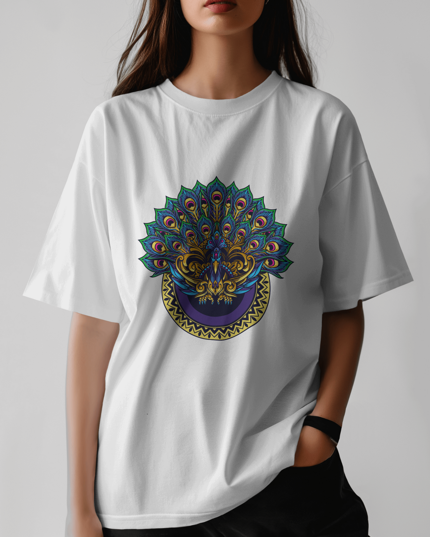 Peacock Oversized T-Shirt