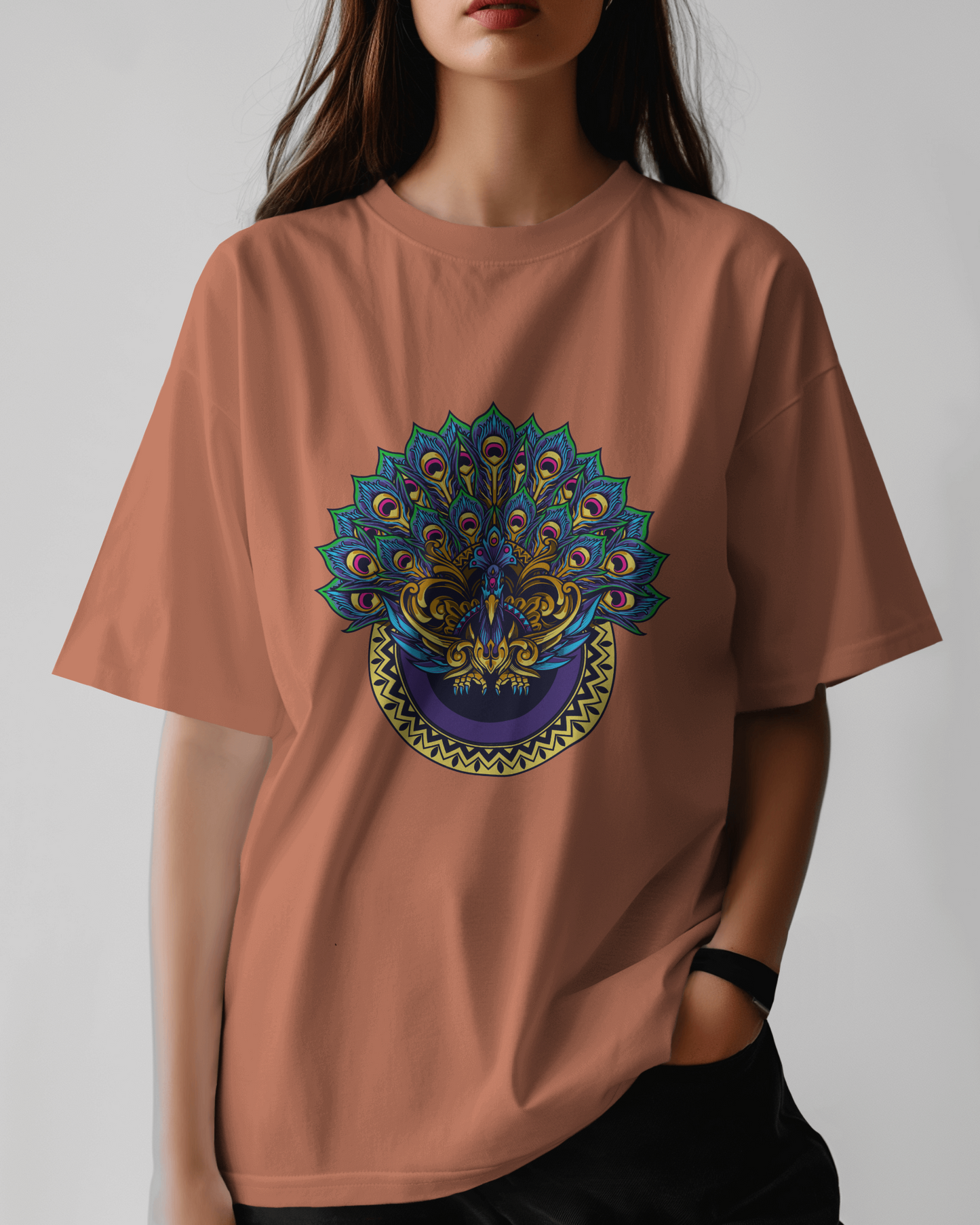 Peacock Oversized T-Shirt - Made Of Style