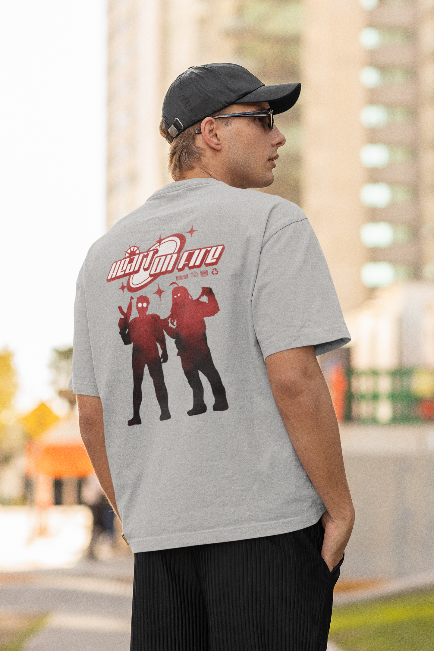 Heart On Fire Oversized T-Shirt