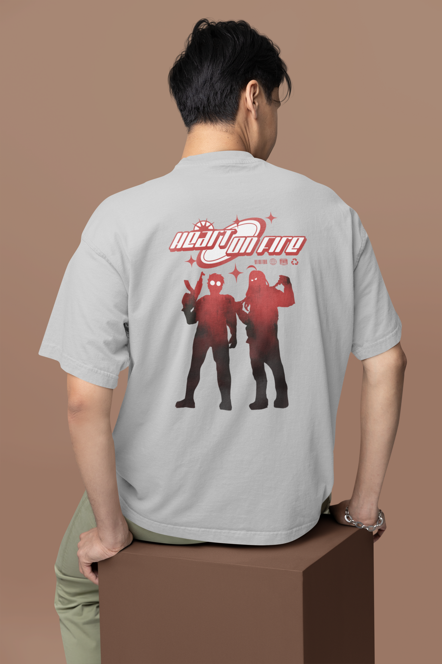 Heart On Fire Oversized T-Shirt