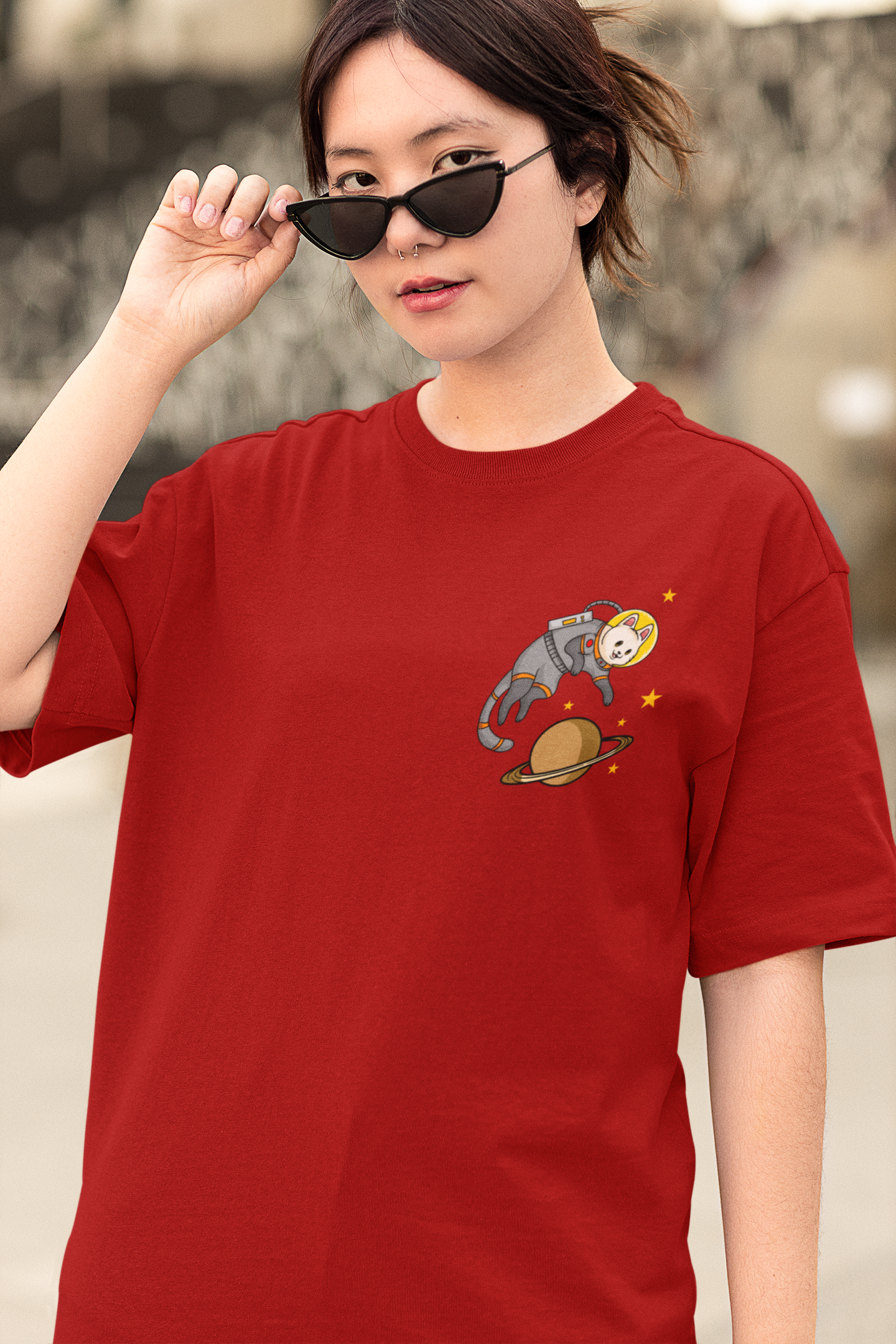 Astro Cat Oversized T-Shirt