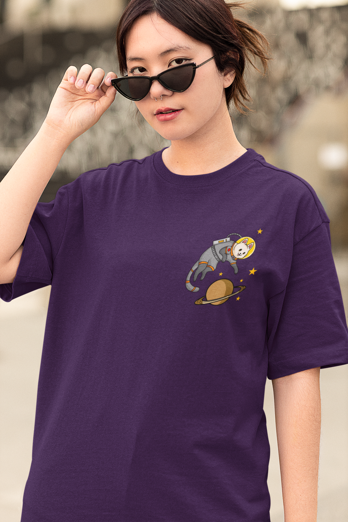 Astro Cat Oversized T-Shirt