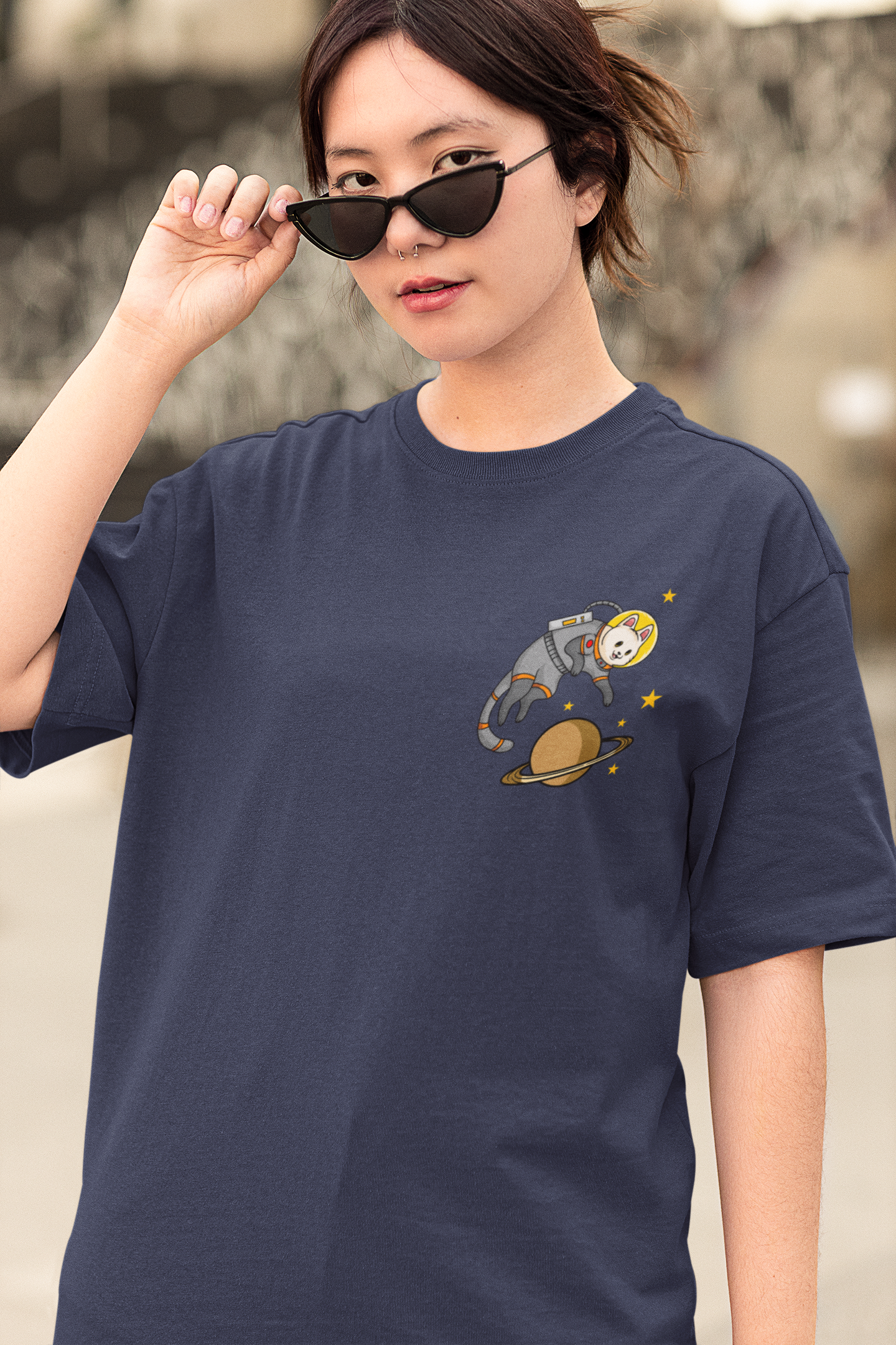 Astro Cat Oversized T-Shirt
