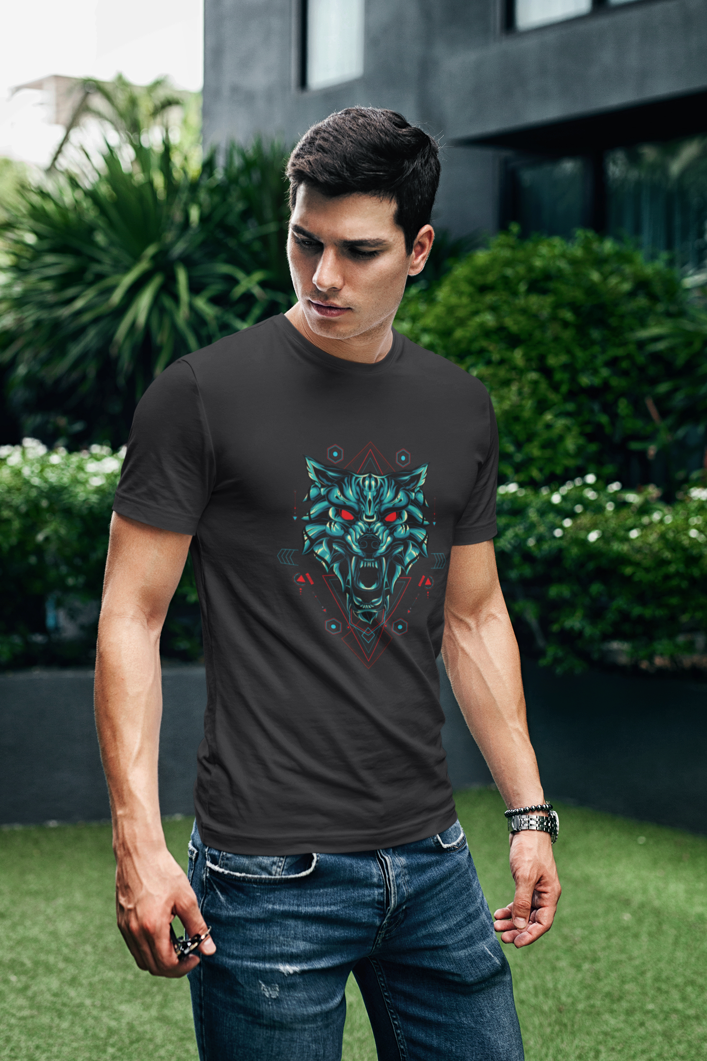 Abstract Wolf T-Shirt