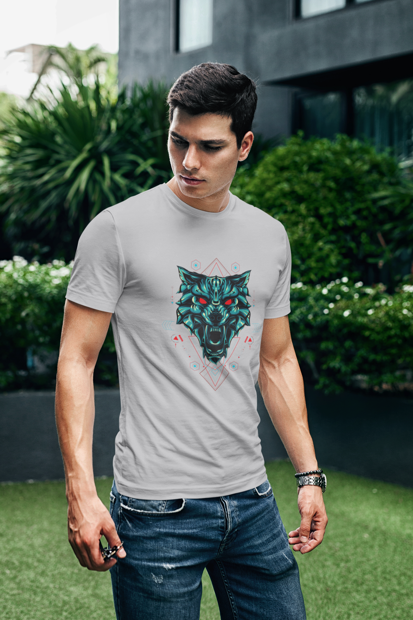 Abstract Wolf T-Shirt