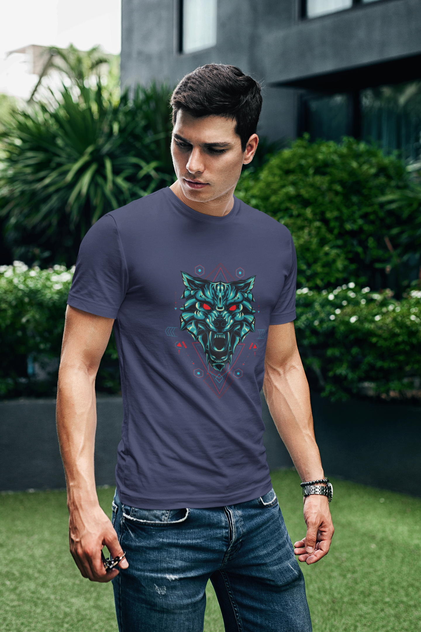 Abstract Wolf T-Shirt