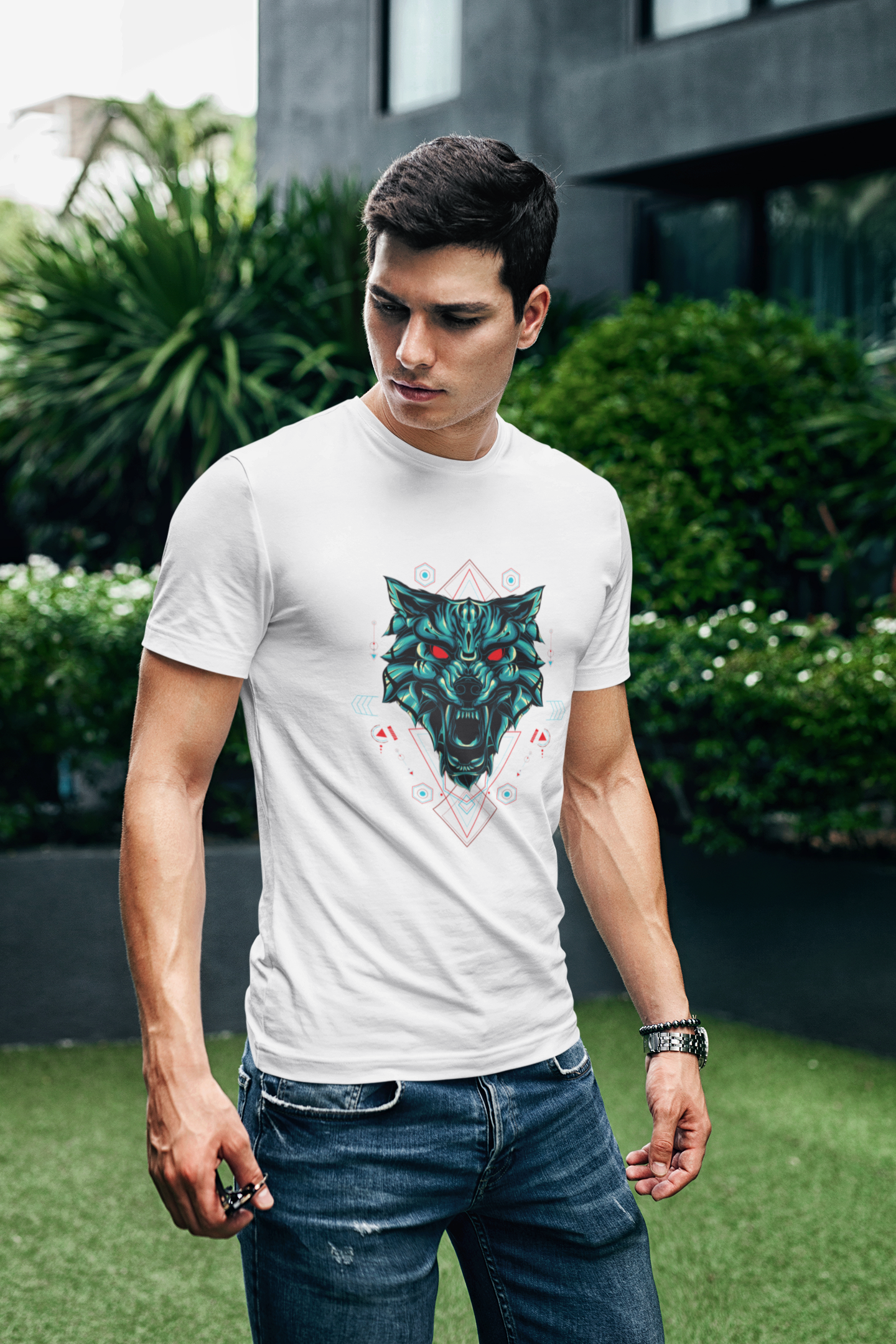 Abstract Wolf T-Shirt